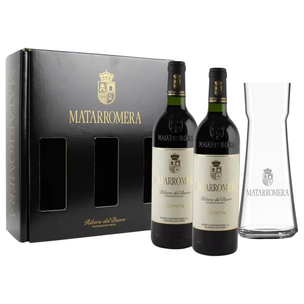 MATARROMERA  Estuche con 2 botellas de vino tinto crianza con D.O. Ribera del Duero + decantador. - 1 ud - Imagen del producto en Findit