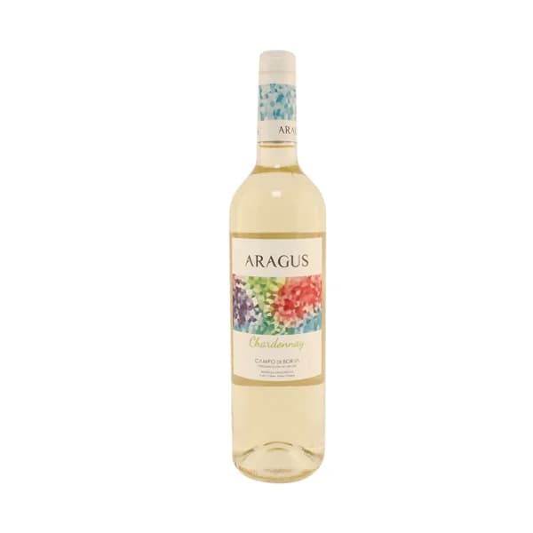 ARAGUS  Vino blanco Chardonnay con D.O. Campo de Borja botella de 75 cl. - 1 ud - Imagen del producto en Findit