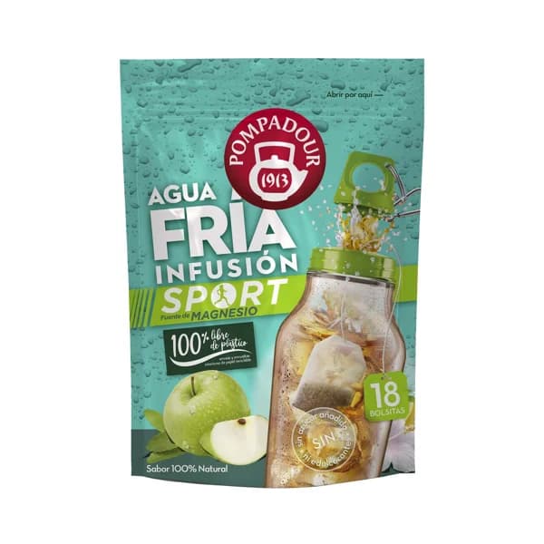 POMPADOUR Mezcla pantas, fruta y magnesio sabor manzana-limón para infusión 45 g - 0.05 kg - Imagen del producto en Findit