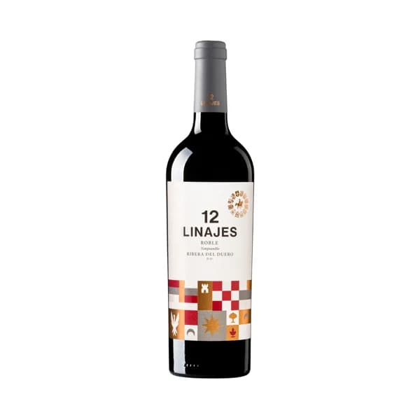 LOS DOCE LINAJES DE SORIA  Vino tinto roble con D.O. Ribera del Duero roble 12 LINAJES botella de 75 cl. - 1 ud - Imagen del producto en Findit