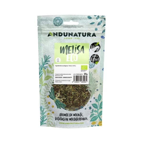ANDUNATURA Hierbas para infusión de melisa ecológica 20 g. - 1 ud - Imagen del producto en Findit
