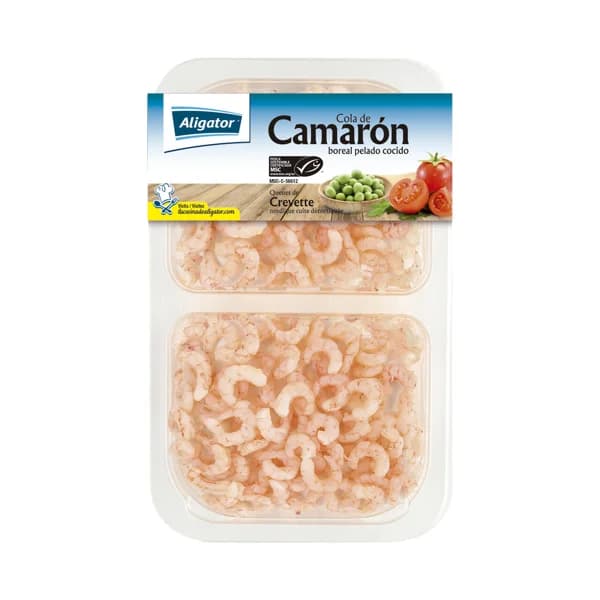 ALIGATOR Colas de camarón MSC boeal, cocidas, peladas y ultracongelados 2 x 100 g. - 0.2 kg - Imagen del producto en Findit
