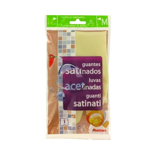 PRODUCTO ALCAMPO Guantes de látex satinado talla mediana 7-7 1/2 PRODUCTO ALCAMPO 1 par - 1 ud - Imagen del producto en Findit