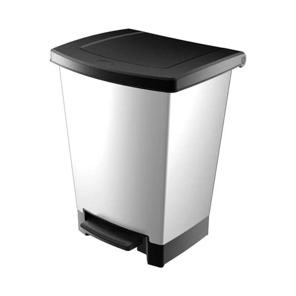 DECOBIN Cubo de basura con pedal capacidad 25 litros, metálico DECOBIN - 1 ud - Imagen del producto en Findit