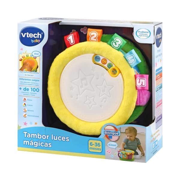 Tambor luces mágicas Bilingüe Activity musical para bebés VTech Baby. Edad recomendada desde 6-36 meses - 1 ud - Imagen del producto en Findit