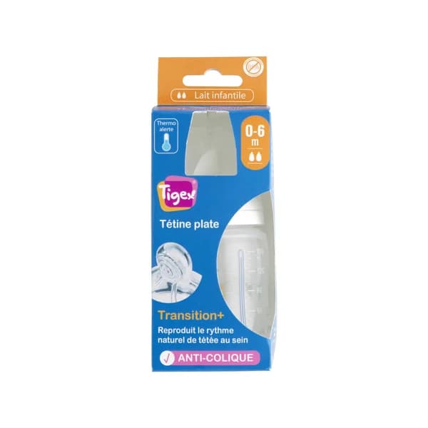Biberón de 150 ml con sistema anticólicos, TIGEX. - 1 ud - Imagen del producto en Findit