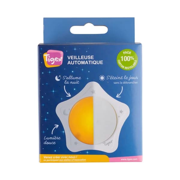 Lámpara de luz de noche para bebés, TIGEX Star. - 1 ud - Imagen del producto en Findit