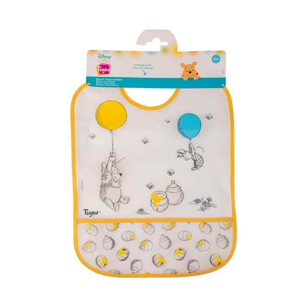 Babero impermeable de PEVA con estampado de Winnie The Pooh, TIGEX. - 1 ud - Imagen del producto en Findit