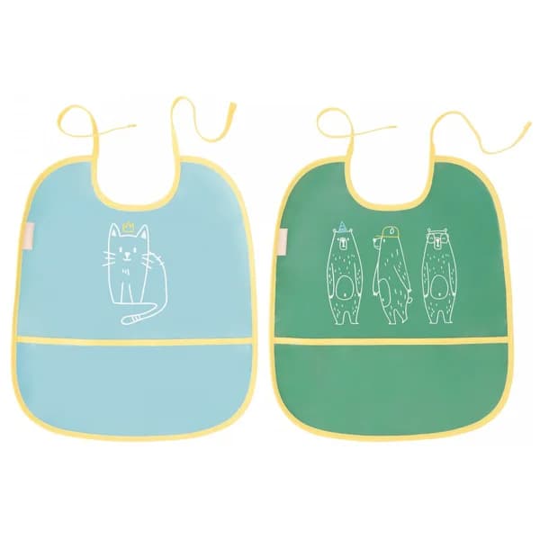 Pack de 2 baberos suaves, BADABULLE. - 1 ud - Imagen del producto en Findit