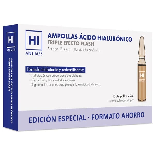 HI Ampollas triple efecto flash (antiedad, firmeza e hidratación profunda) HI antiage 10 x 2 ml. - 1 ud - Imagen del producto en Findit