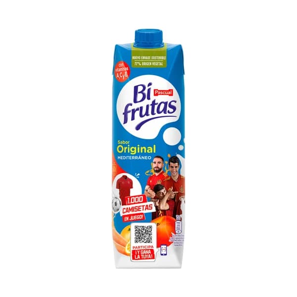 BIFRUTAS Leche con zumo de frutas mediterráneas BIFRUTAS de Pascual 1 l. - 1 l - Imagen del producto en Findit