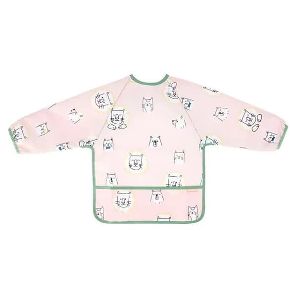 Babero de manga larga, color rosa, BADABULLE. - 1 ud - Imagen del producto en Findit