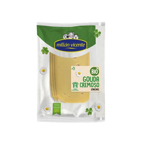 MILLÁN VICENTE Queso en lonchas Gouda ecológico MILLÁN VICENTE 125 g. - 0.24 kg - Imagen del producto en Findit