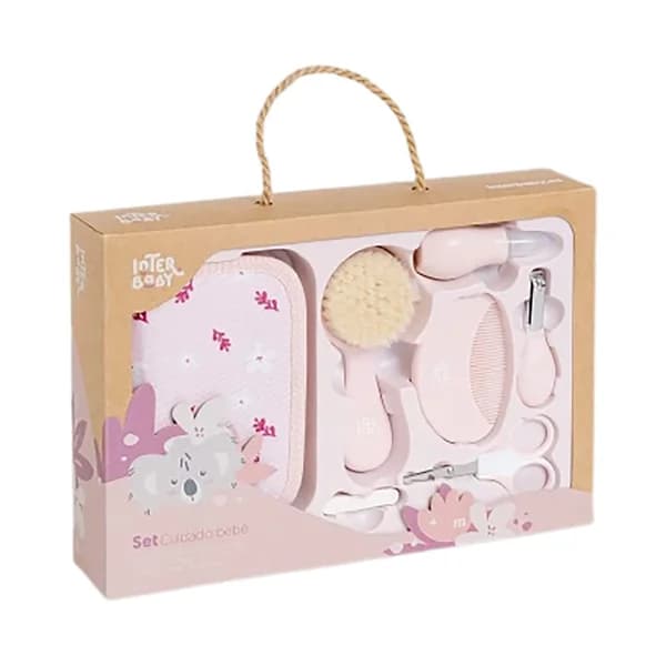 Set de higiene con neceser de koala rosa, INTERBABY. - 1 ud - Imagen del producto en Findit