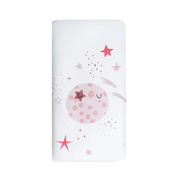 Edredón nórdico infantil, color blanco y rosa, INTERBABY Space. - 1 ud - Imagen del producto en Findit