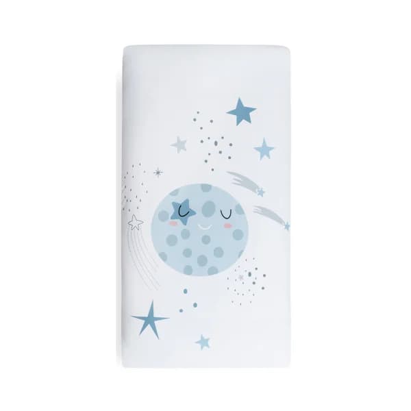 Edredón nórdico infantil, color blanco y azul, INTERBABY Space. - 1 ud - Imagen del producto en Findit