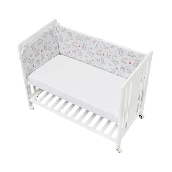 Protector para cuna, color rosa, INTERBABY Dino. - 1 ud - Imagen del producto en Findit