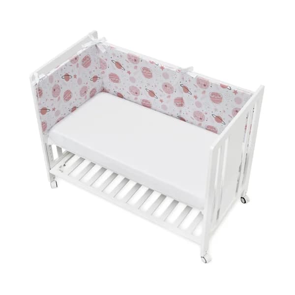 Protector para cuna, color rosa, INTERBABY Space. - 1 ud - Imagen del producto en Findit
