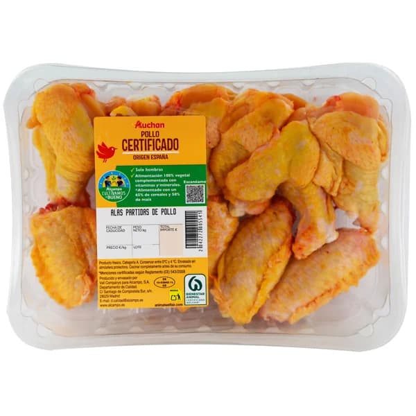 ALCAMPO CULTIVAMOS LO BUENO  Alitas de pollo partidas Bandeja. - 1 ud - Imagen del producto en Findit