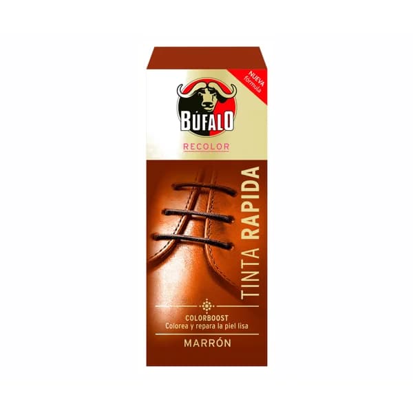 BÚFALO Tinta rápida para calzado marrón, colorea y repara la piel lisa BUFALO 25 ml. - 1 ud - Imagen del producto en Findit