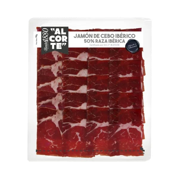 BOADAS Jamón de cebo ibérico (50% raza ibérica), cortado en tapas y envasado al vacio BOADAS 1880 Al corte 90 g. - 0.09 kg - Imagen del producto en Findit