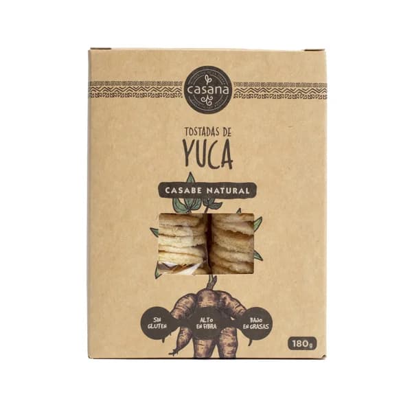 CASANA Tostadas de yuca ecológicas (casabe natural) CASANA 180 g. - 0.18 kg - Imagen del producto en Findit
