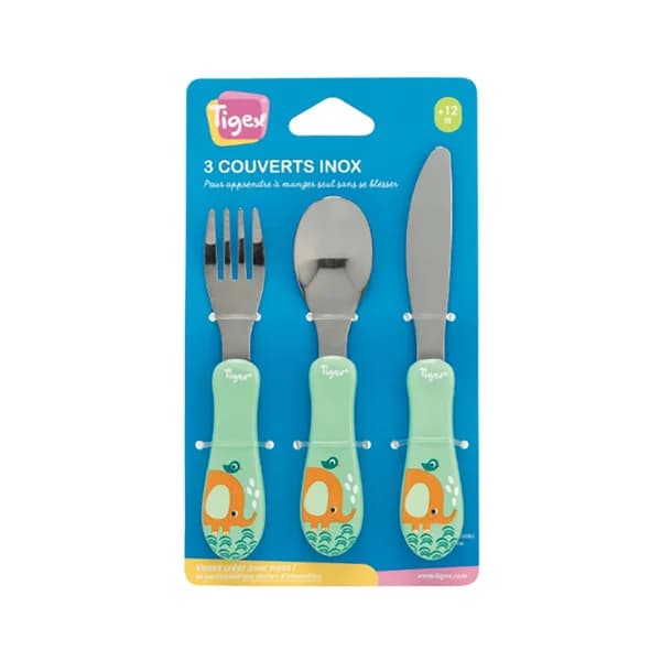 Set de 3 cubiertos, Inox, TIGEX. - 1 ud - Imagen del producto en Findit
