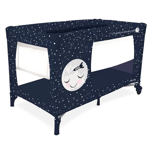 Cuna de viaje color azul, ASALVO SMOOTH Luna. - 1 ud - Imagen del producto en Findit