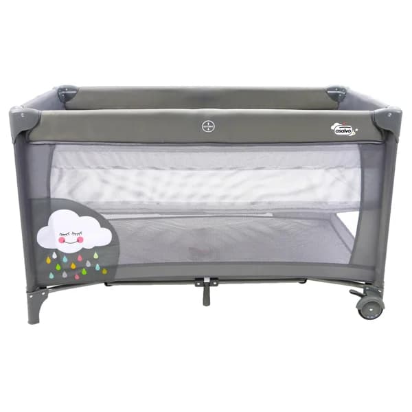 Cuna de viaje color gris, ASALVO SMOOTH. - 1 ud - Imagen del producto en Findit