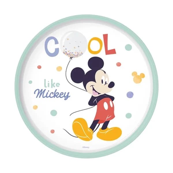 Plato infantil azul MICKEY MOUSE. - 1 ud - Imagen del producto en Findit