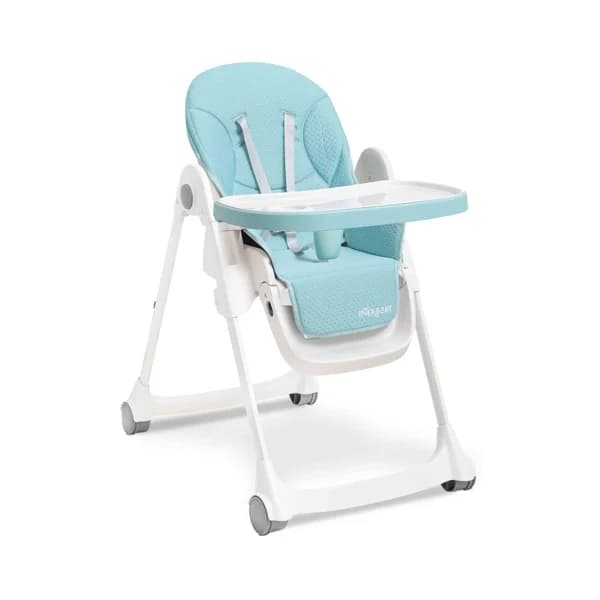 Trona plegable INTERBABY regulable en 3 posiciones, arnés de 5 puntos, color azul. - 1 ud - Imagen del producto en Findit