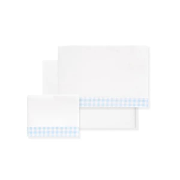 Tríptico de cuna básico color blanco y azul. - 1 ud - Imagen del producto en Findit