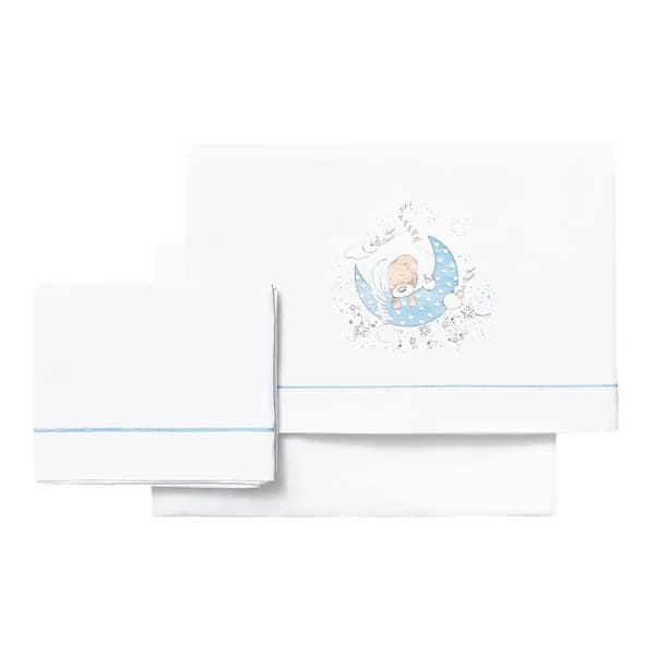 Tríptico de coche en color blanco y detalles en azul, diseño de oso. - 1 ud - Imagen del producto en Findit