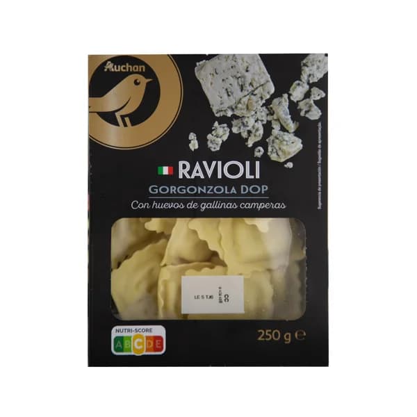 ALCAMPO GOURMET Raviolis de pasta fresca al huevo rellenos de queso DOP Gorogonzola ALCAMPO GOURMET 250 g. - 0.25 kg - Imagen del producto en Findit