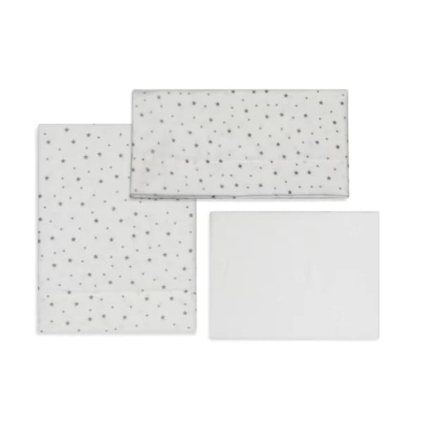 Tríptico de cuna color gris, estampado de estrellas - 1 ud - Imagen del producto en Findit