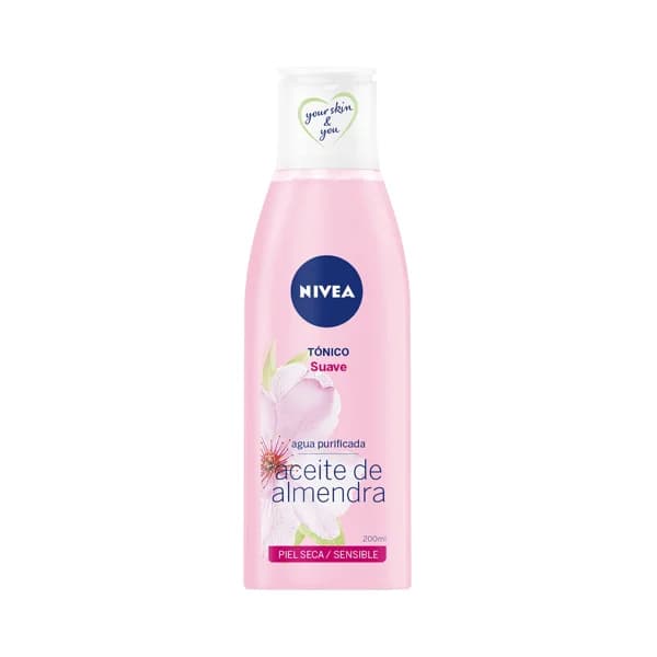 NIVEA Tónico facial suave con agua purificada y aceite de almendras, para pieles secas y o sensibles NIVEA 200 ml. - 0.2 l - Imagen del producto en Findit