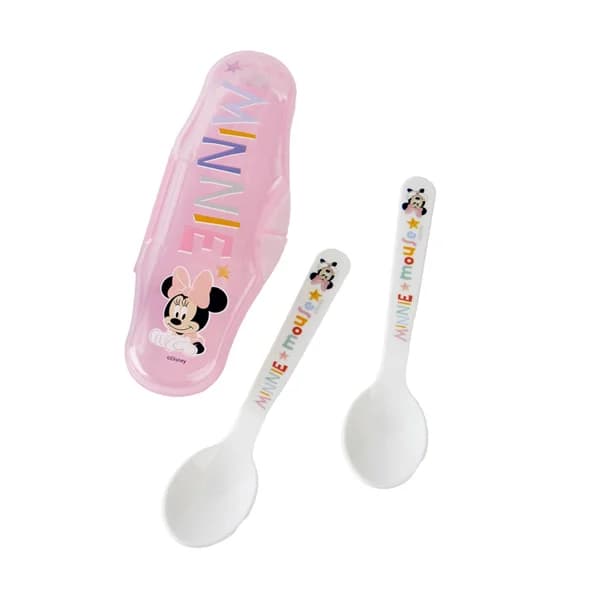 Lote de 2 cucharas de viaje de color rosa, MINNIE MOUSE. - 1 ud - Imagen del producto en Findit