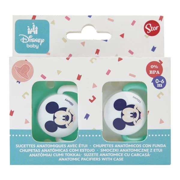 Lote de 2 chupetes para bebés entre 0 y 6 meses, MICKEY MOUSE. - 1 ud - Imagen del producto en Findit