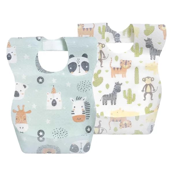 Pack de 10 baberos desechables e impermeables, INTERBABY. - 1 ud - Imagen del producto en Findit
