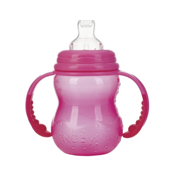 NUBY Biberón de entrenamiento con tetina y boquilla, 240ml., para bebés de 0 meses. - 1 ud - Imagen del producto en Findit