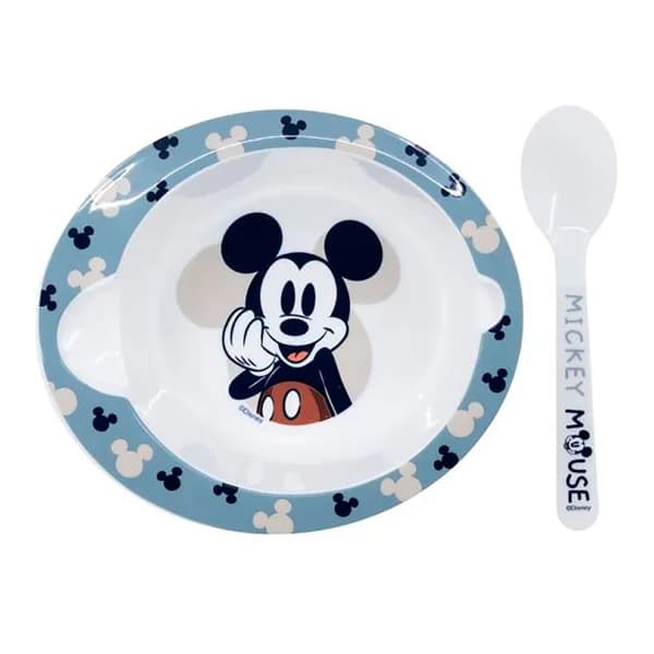 Set bol + cuchara Mickey Mouse full smiles. - 1 ud - Imagen del producto en Findit