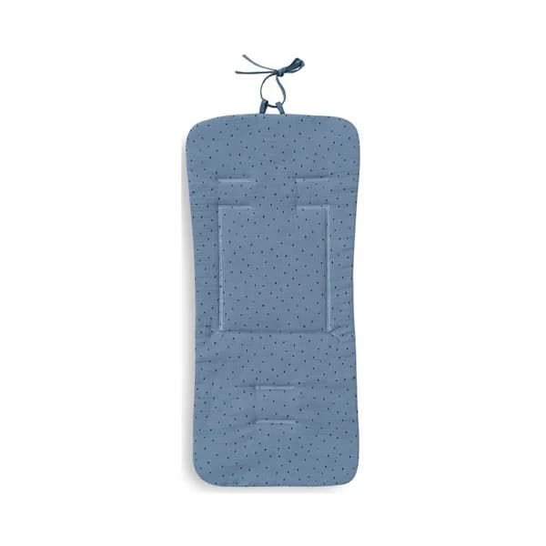 Colchoneta para silla de paseo, reversible de muselina puntos + estrellas, INTERBABY. - 1 ud - Imagen del producto en Findit