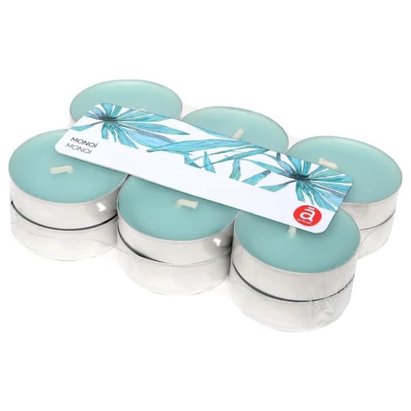 Set 12 tealights perfumadas, aroma monoi, ACTUEL. - 1 ud - Imagen del producto en Findit