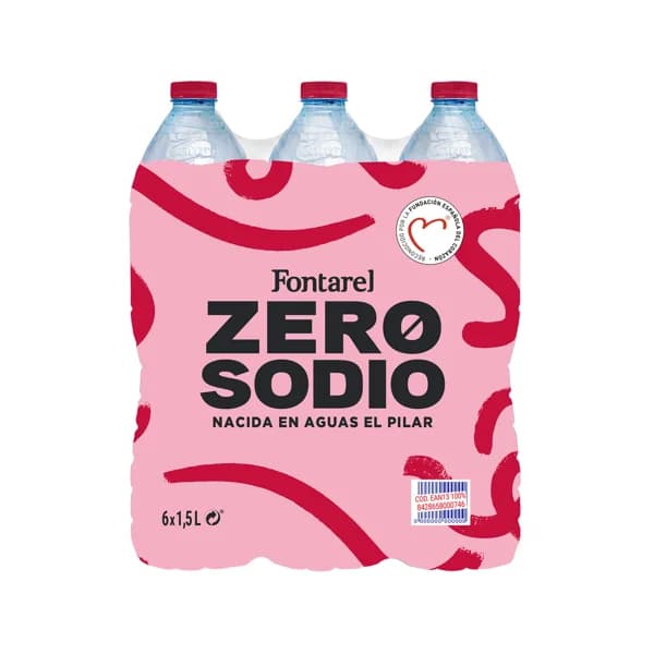 FONTAREL Agua mineral Zero sodio pack 6 uds x 1,5 l. - 9 l - Imagen del producto en Findit