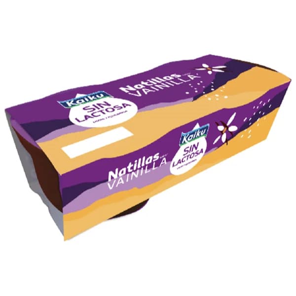 KAIKU Natillas con sabor a vainilla sin lactosa 2 x 125 g. - 0.25 kg - Imagen del producto en Findit
