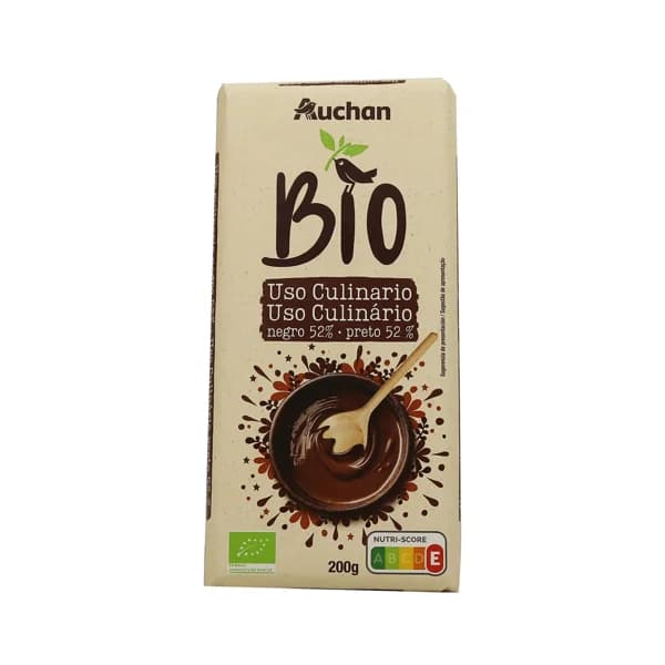 ALCAMPO ECOLÓGICO Chocolate negro (52 % cacao) ecológico de uso culinario 200 g. - 0.2 kg - Imagen del producto en Findit