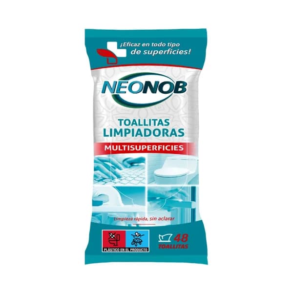 NEONOB Toallitas higienizantes multisuperficie NEONOB 48 uds. - 1 ud - Imagen del producto en Findit