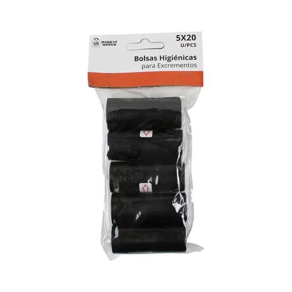 MARKET SUPREME Bolsas higiénicas para excrementos 5 x 20 uds. - 1 ud - Imagen del producto en Findit