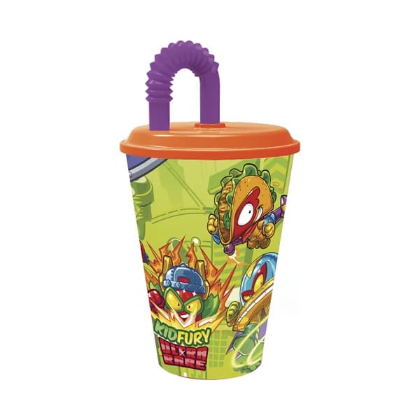 Vaso infantil con tapa y pajita diseño SuperZings, 0,4 litros, STOR. - 1 ud - Imagen del producto en Findit