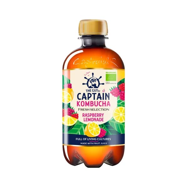 THE GUTSY CAPTAIN Kombucha frambuesa-limonada 400 ml. - 0.4 l - Imagen del producto en Findit